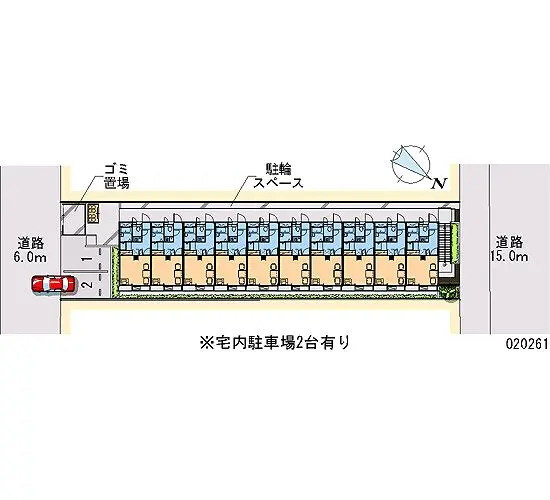 ★手数料０円★川口市東領家２丁目 月極駐車場